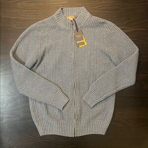 Progetto Uomo Button dow/ Zipper Knit sweater for men size XL Made in Italy